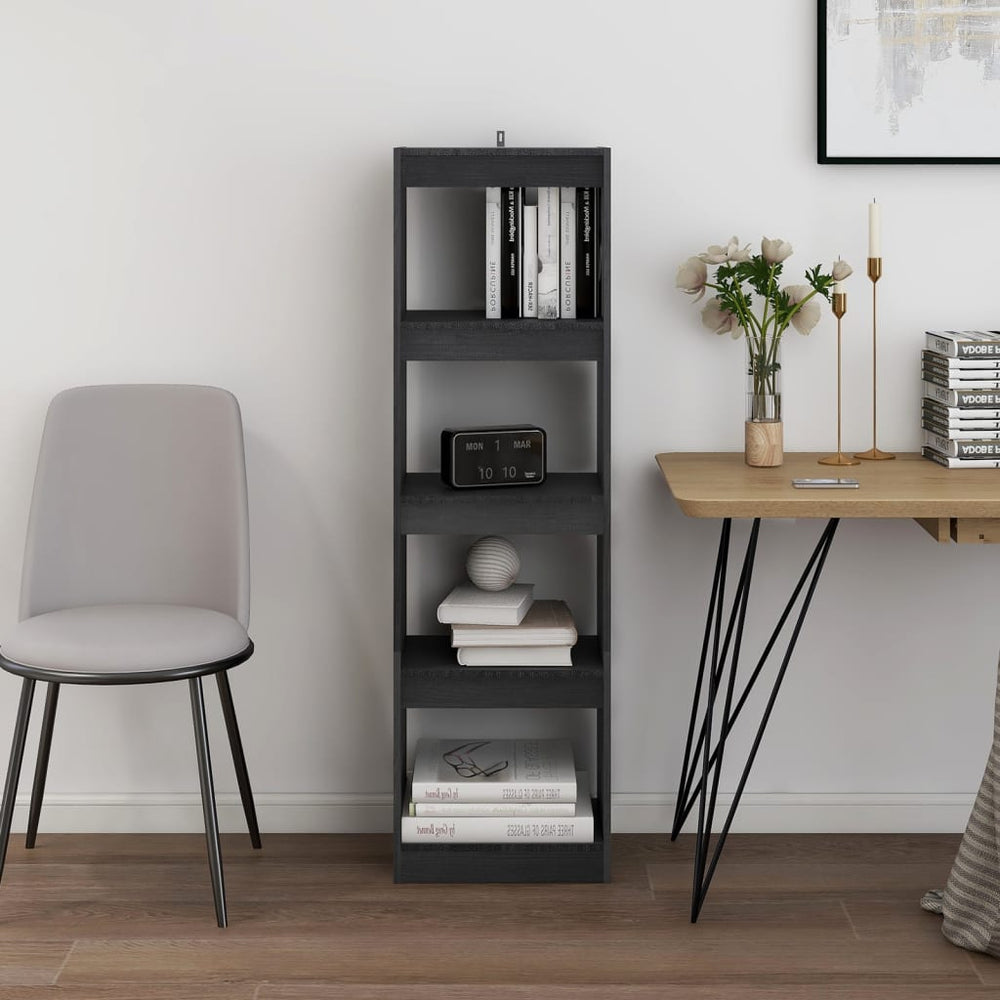 Boekenkast/kamerscherm 40x30x135,5 cm grenenhout grijs MeubelReus
