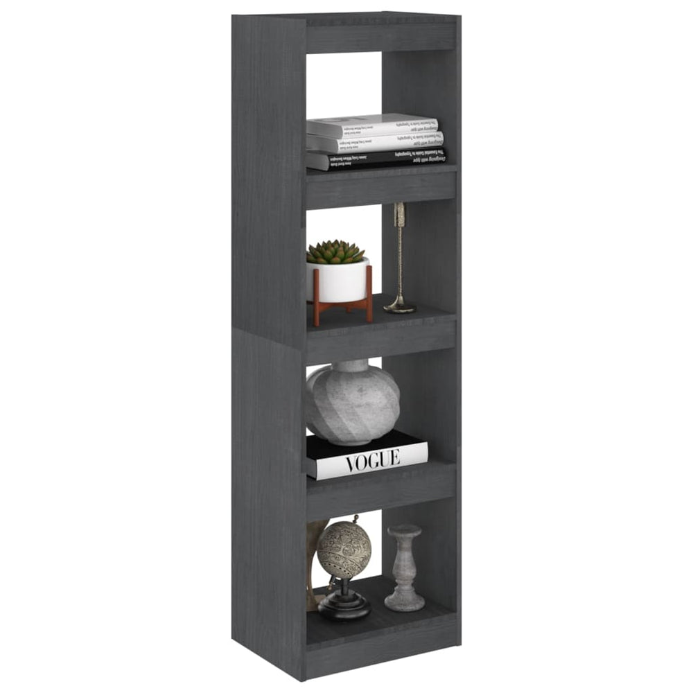 Boekenkast/kamerscherm 40x30x135,5 cm grenenhout grijs MeubelReus