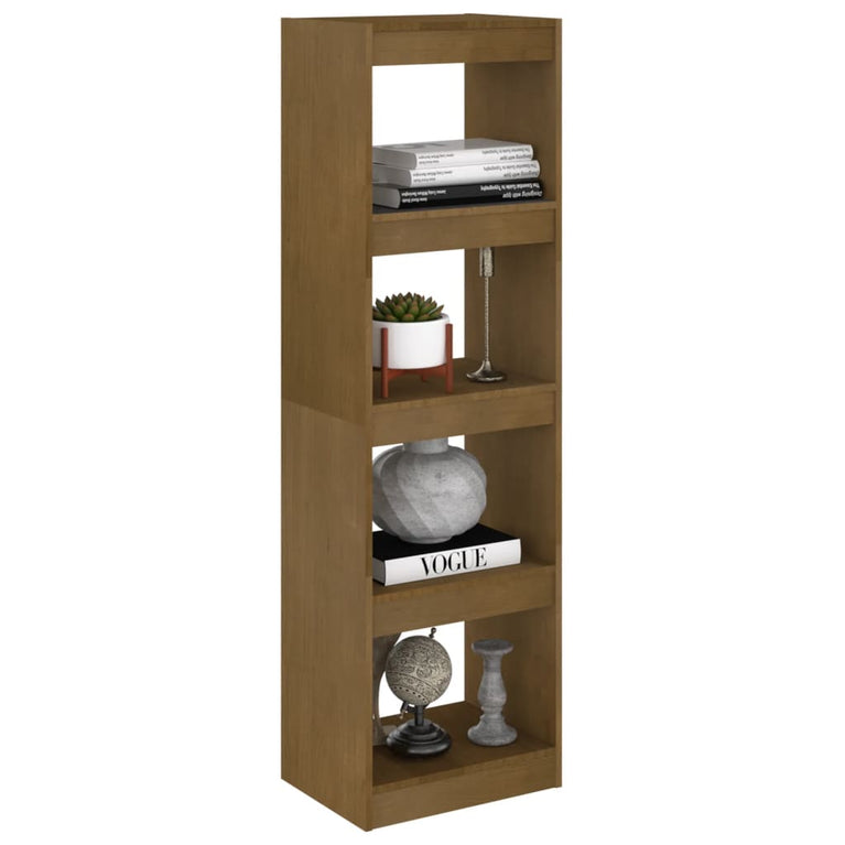 Boekenkast/kamerscherm 40x30x135,5 cm grenenhout honingbruin MeubelReus