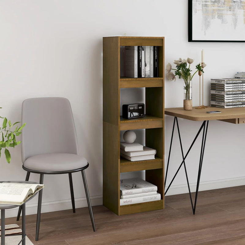 Boekenkast/kamerscherm 40x30x135,5 cm grenenhout honingbruin MeubelReus