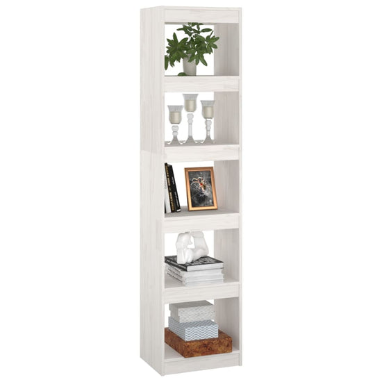 Boekenkast/kamerscherm 40x30x167,5 cm massief grenenhout wit MeubelReus