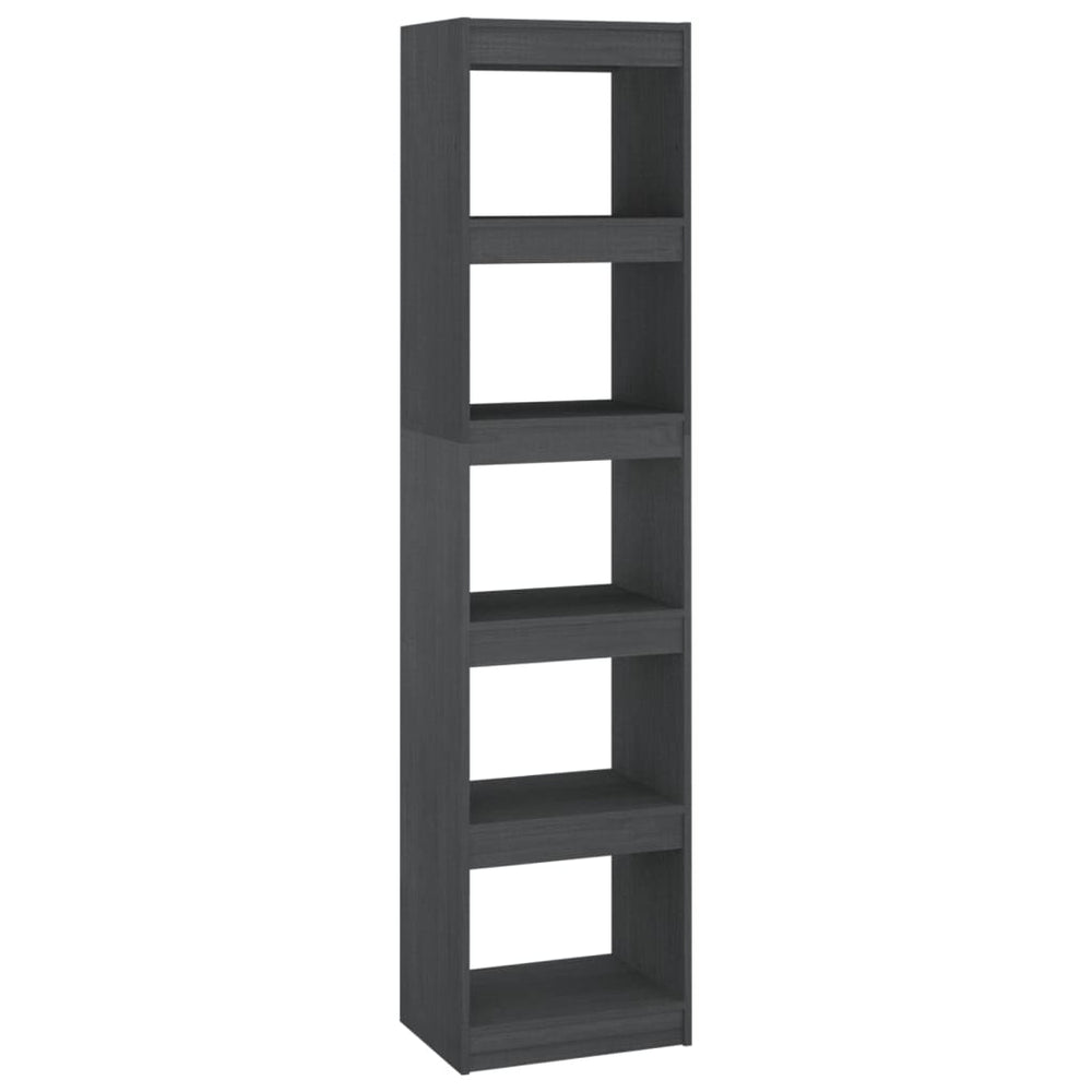 Boekenkast/kamerscherm 40x30x167,5 cm massief grenenhout grijs MeubelReus