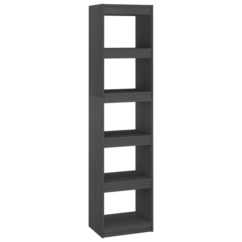 Boekenkast/kamerscherm 40x30x167,5 cm massief grenenhout grijs MeubelReus