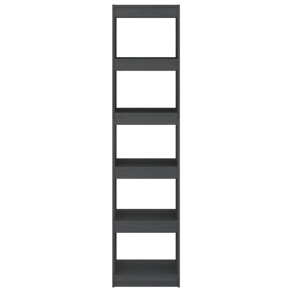 Boekenkast/kamerscherm 40x30x167,5 cm massief grenenhout grijs MeubelReus