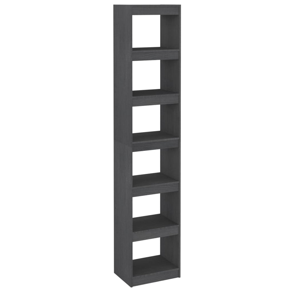 Boekenkast/kamerscherm 40x30x199 cm massief grenenhout grijs MeubelReus