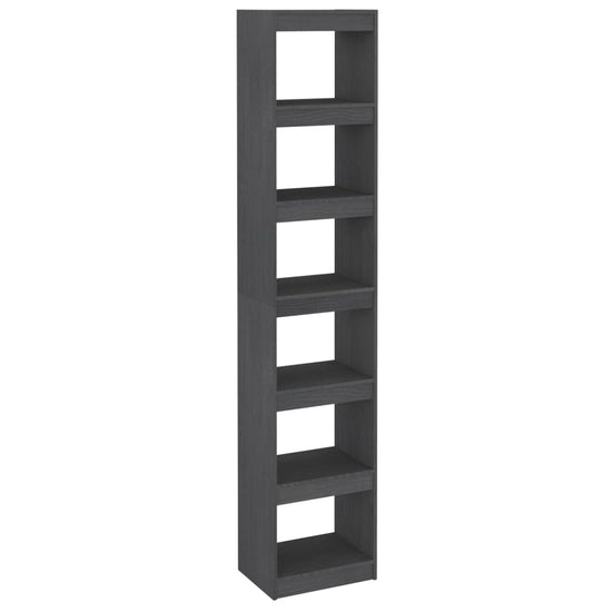 Boekenkast/kamerscherm 40x30x199 cm massief grenenhout grijs MeubelReus
