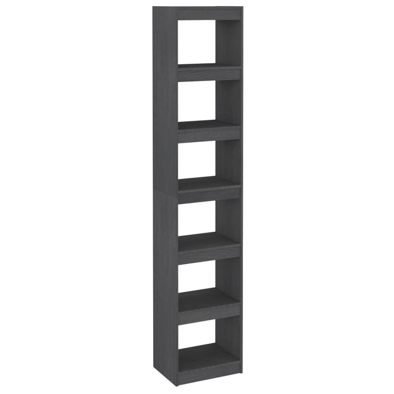 Boekenkast/kamerscherm 40x30x199 cm massief grenenhout grijs MeubelReus