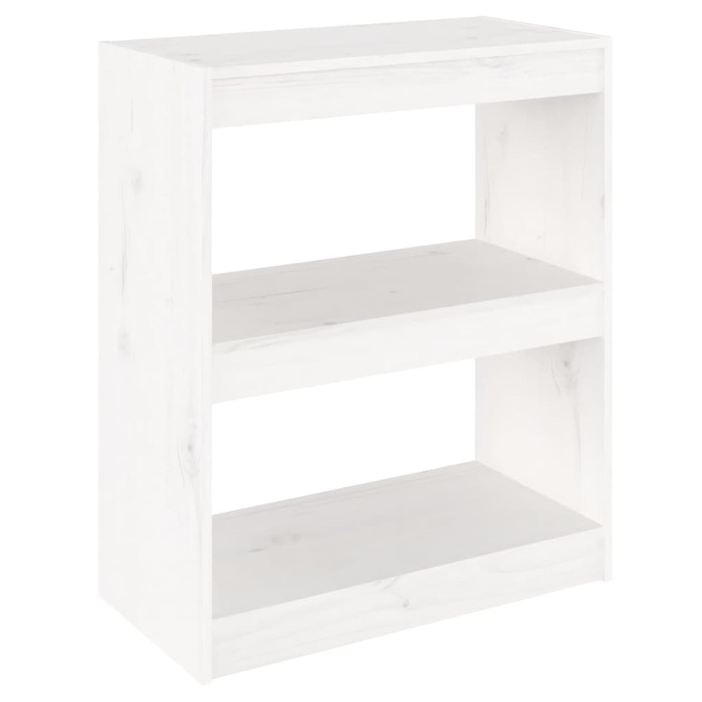 Boekenkast/kamerscherm 60x30x71,5 cm massief grenenhout wit MeubelReus