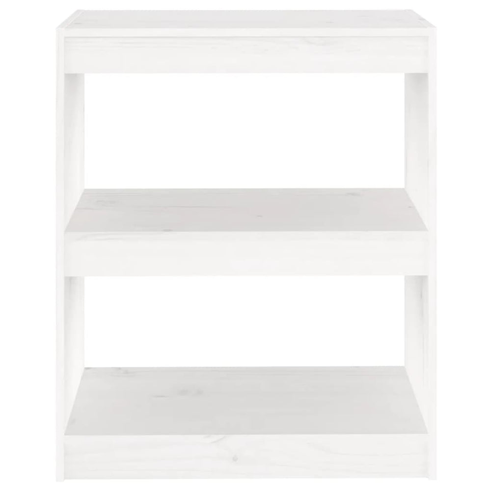 Boekenkast/kamerscherm 60x30x71,5 cm massief grenenhout wit MeubelReus