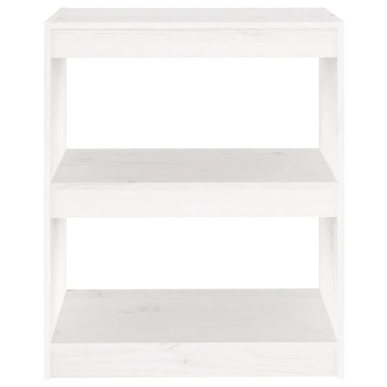 Boekenkast/kamerscherm 60x30x71,5 cm massief grenenhout wit MeubelReus