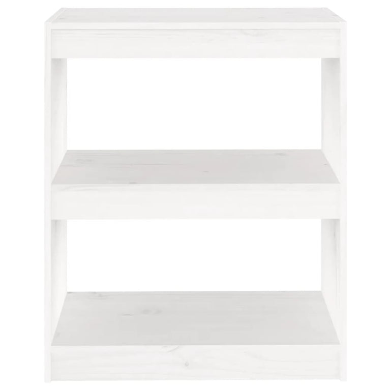Boekenkast/kamerscherm 60x30x71,5 cm massief grenenhout wit MeubelReus