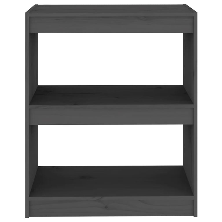 Boekenkast/kamerscherm 60x30x71,5 cm massief grenenhout grijs MeubelReus