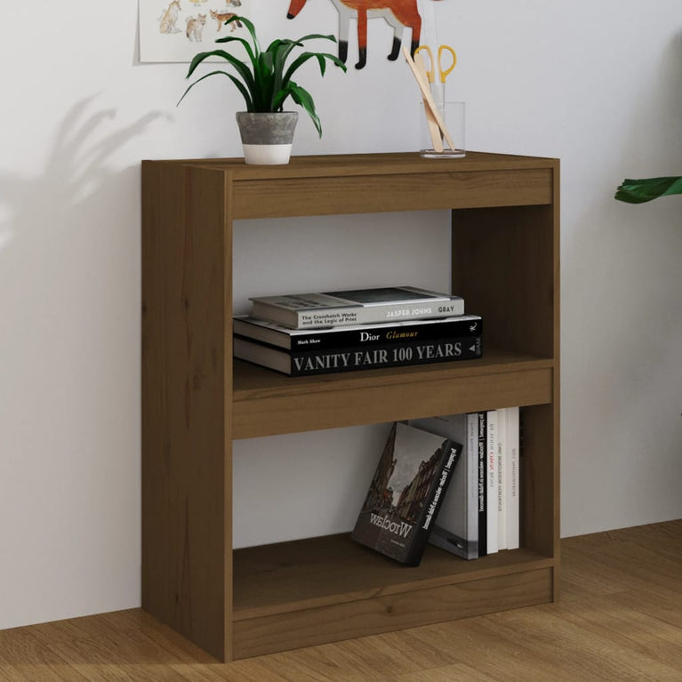 Boekenkast/kamerscherm 60x30x71,5 cm grenenhout honingbruin MeubelReus