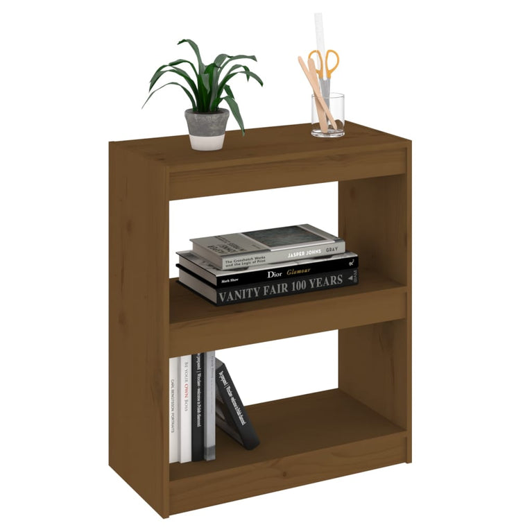 Boekenkast/kamerscherm 60x30x71,5 cm grenenhout honingbruin MeubelReus