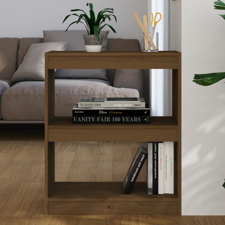 Boekenkast/kamerscherm 60x30x71,5 cm grenenhout honingbruin MeubelReus