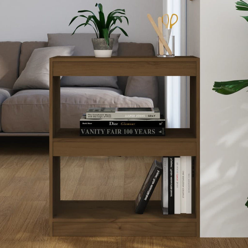 Boekenkast/kamerscherm 60x30x71,5 cm grenenhout honingbruin MeubelReus