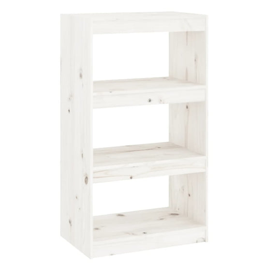 Boekenkast/kamerscherm 60x30x103,5 cm massief grenenhout wit MeubelReus