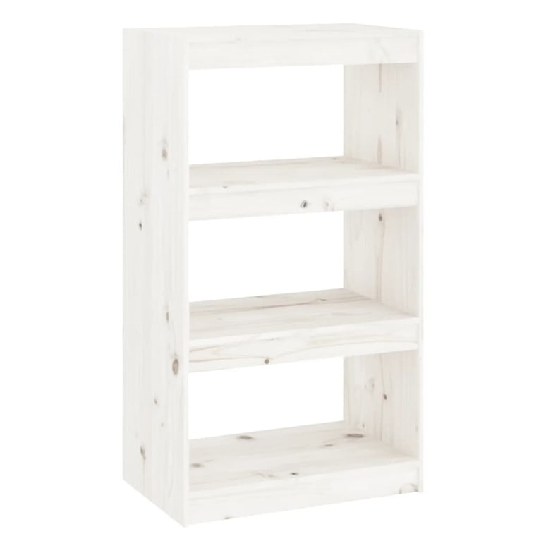 Boekenkast/kamerscherm 60x30x103,5 cm massief grenenhout wit MeubelReus