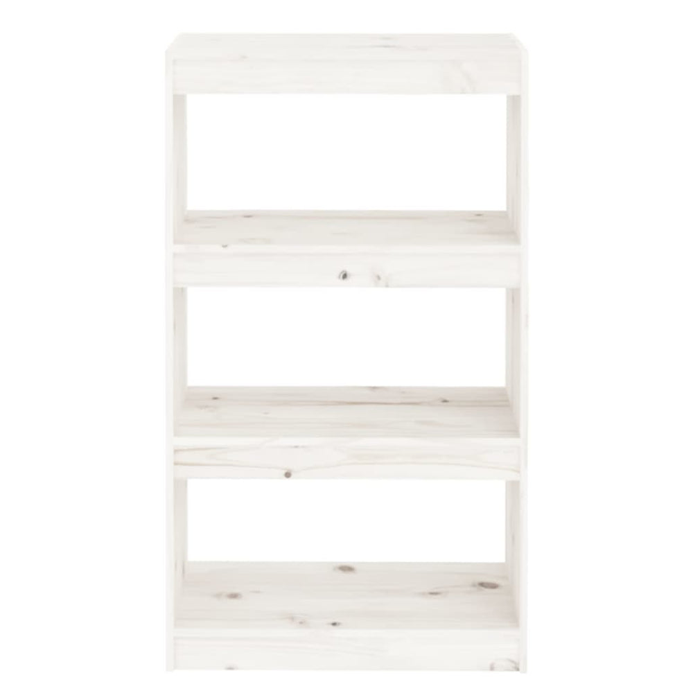 Boekenkast/kamerscherm 60x30x103,5 cm massief grenenhout wit MeubelReus