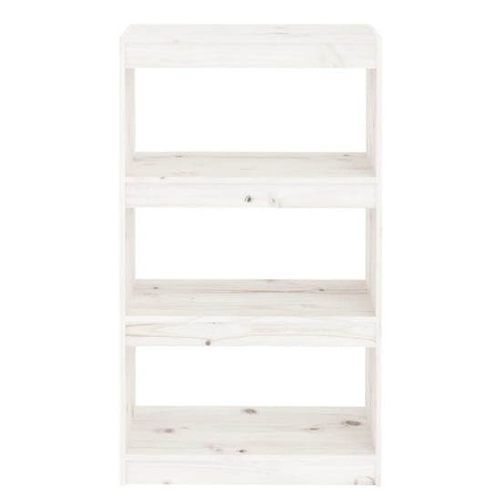 Boekenkast/kamerscherm 60x30x103,5 cm massief grenenhout wit MeubelReus