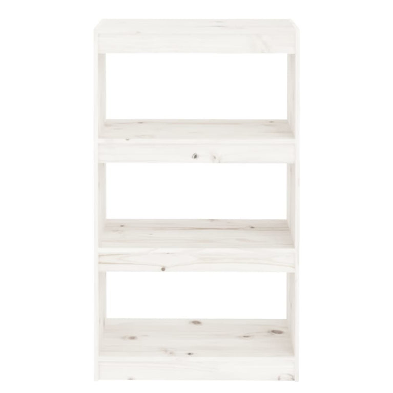 Boekenkast/kamerscherm 60x30x103,5 cm massief grenenhout wit MeubelReus