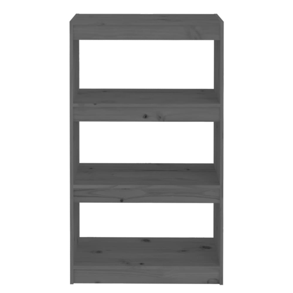 Boekenkast/kamerscherm 60x30x103,5 cm massief grenenhout grijs MeubelReus