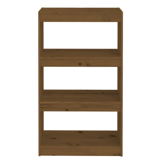 Boekenkast/kamerscherm 60x30x103,5 cm grenenhout honingbruin MeubelReus