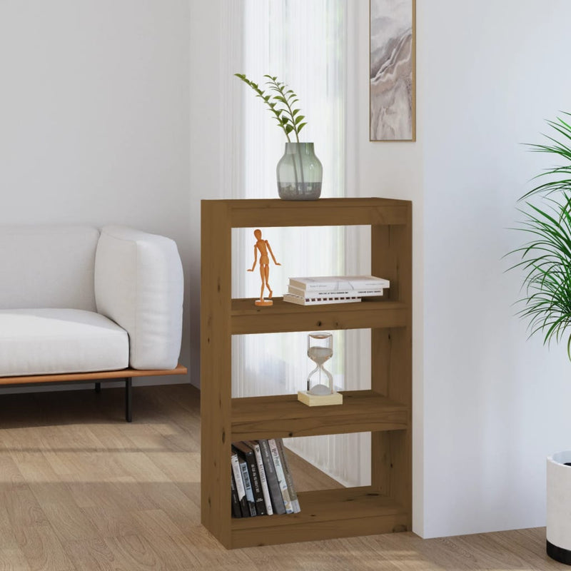 Boekenkast/kamerscherm 60x30x103,5 cm grenenhout honingbruin MeubelReus