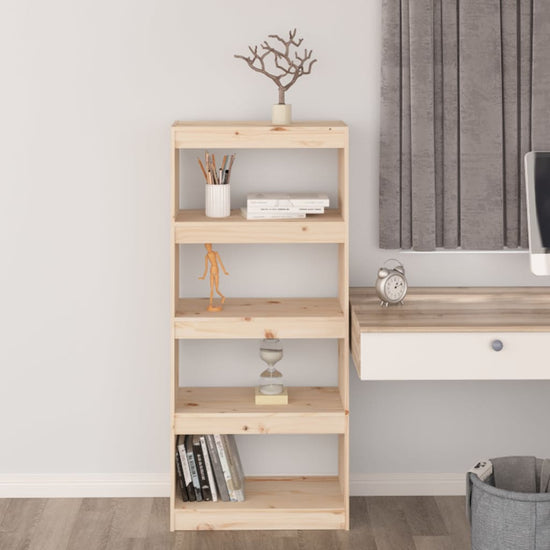 Boekenkast/kamerscherm 60x30x135,5 cm massief grenenhout MeubelReus