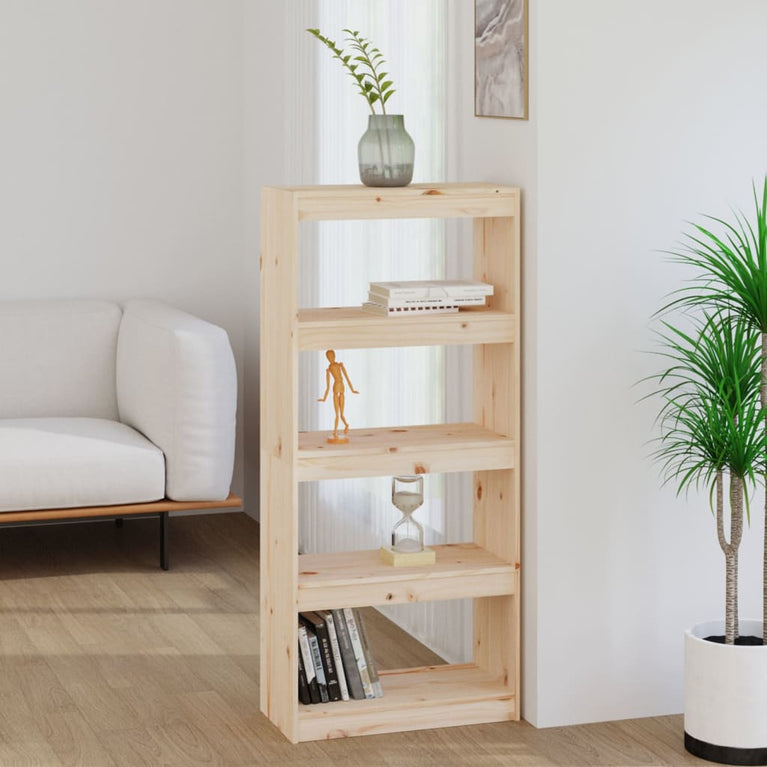 Boekenkast/kamerscherm 60x30x135,5 cm massief grenenhout MeubelReus