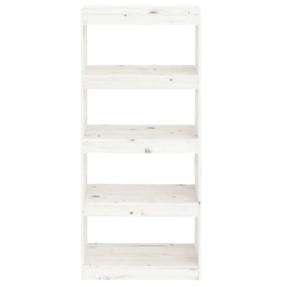 Boekenkast/kamerscherm 60x30x135,5 cm massief grenenhout wit MeubelReus