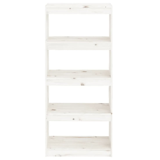 Boekenkast/kamerscherm 60x30x135,5 cm massief grenenhout wit MeubelReus