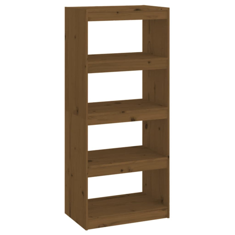 Boekenkast/kamerscherm 60x30x135,5 cm grenenhout honingbruin MeubelReus