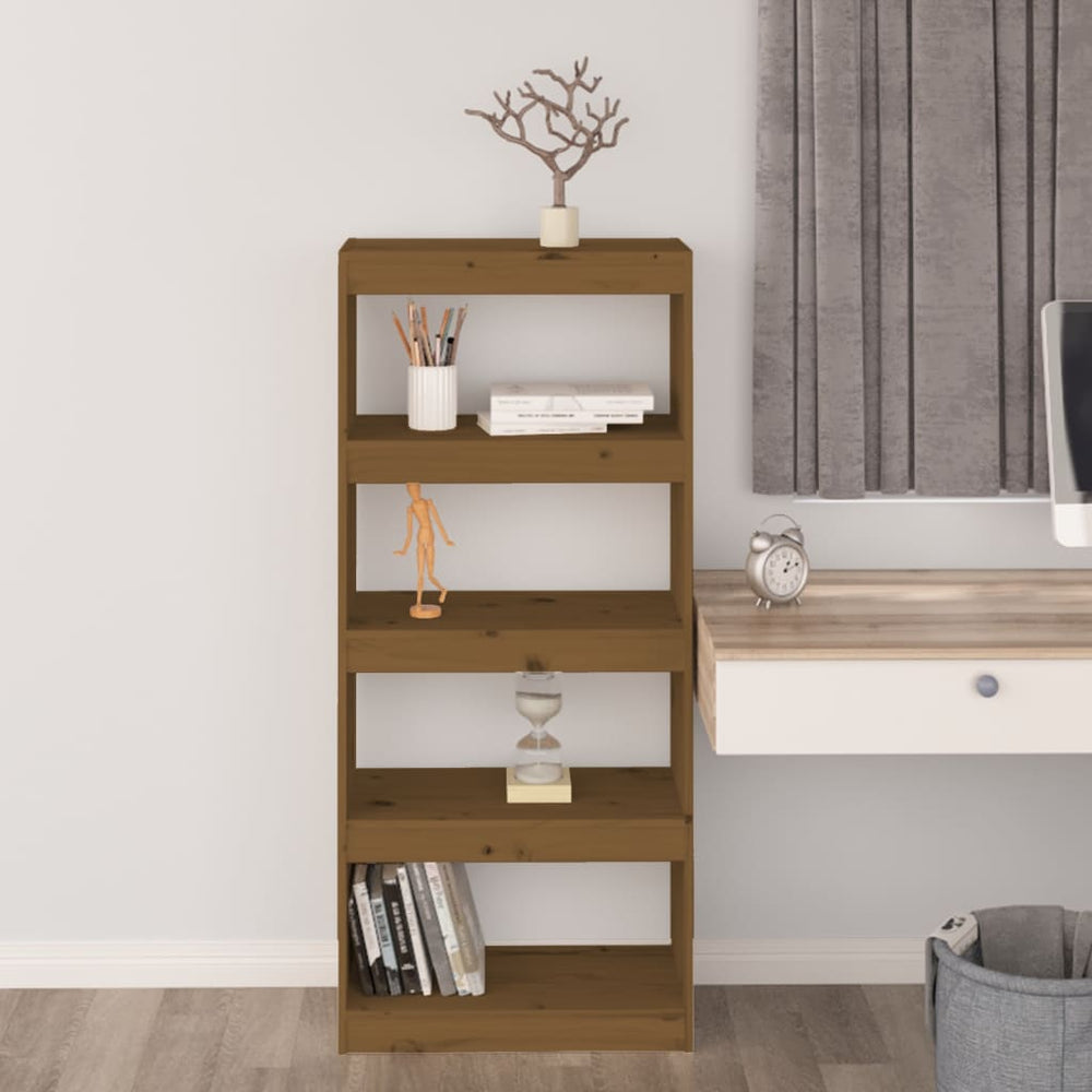Boekenkast/kamerscherm 60x30x135,5 cm grenenhout honingbruin MeubelReus
