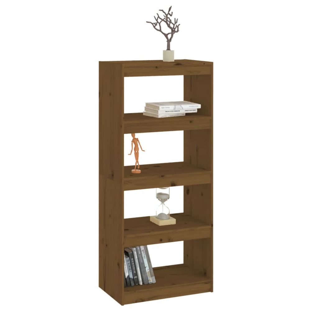 Boekenkast/kamerscherm 60x30x135,5 cm grenenhout honingbruin MeubelReus