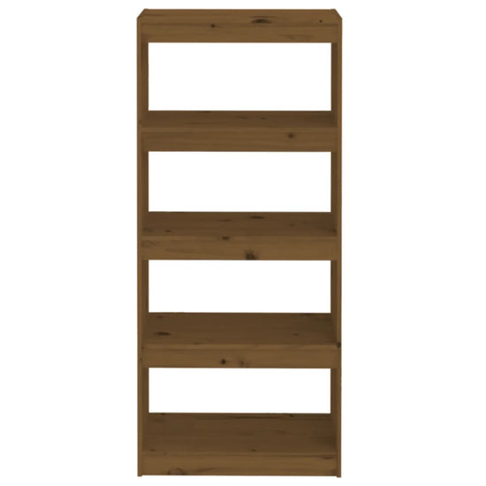 Boekenkast/kamerscherm 60x30x135,5 cm grenenhout honingbruin MeubelReus
