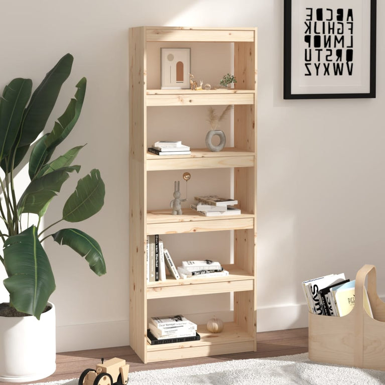 Boekenkast/kamerscherm 60x30x167,5 cm massief grenenhout MeubelReus