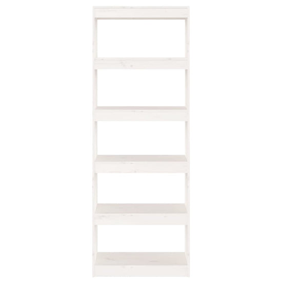 Boekenkast/kamerscherm 60x30x167,5 cm massief grenenhout wit MeubelReus