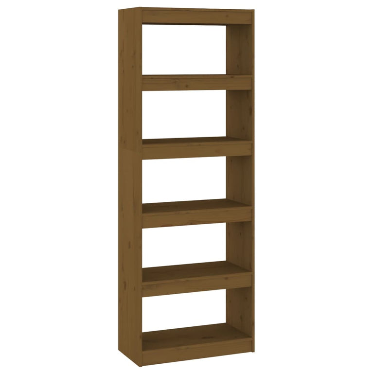 Boekenkast/kamerscherm 60x30x167,5 cm grenenhout honingbruin MeubelReus