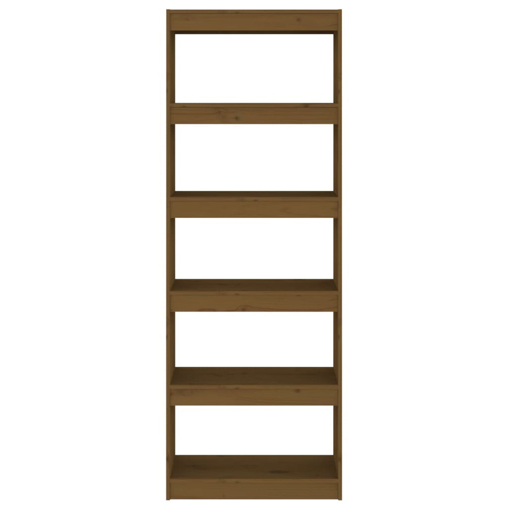 Boekenkast/kamerscherm 60x30x167,5 cm grenenhout honingbruin MeubelReus
