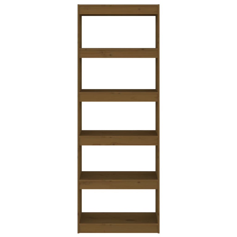 Boekenkast/kamerscherm 60x30x167,5 cm grenenhout honingbruin MeubelReus