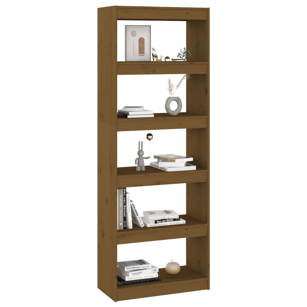 Boekenkast/kamerscherm 60x30x167,5 cm grenenhout honingbruin MeubelReus