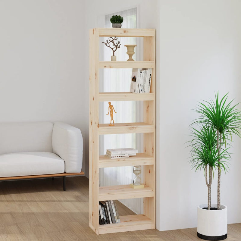 Boekenkast/kamerscherm 60x30x199,5 cm massief grenenhout MeubelReus