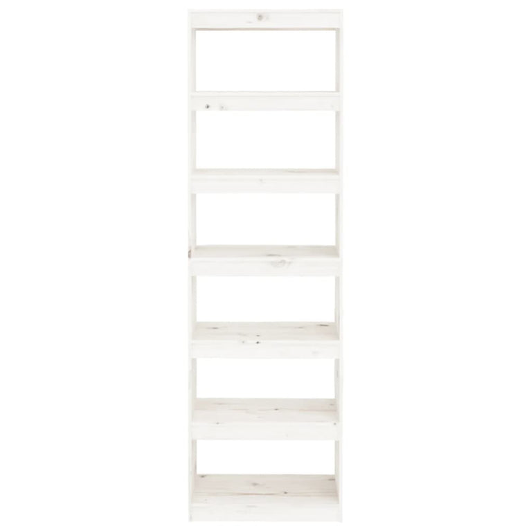 Boekenkast/kamerscherm 60x30x199,5 cm massief grenenhout wit MeubelReus