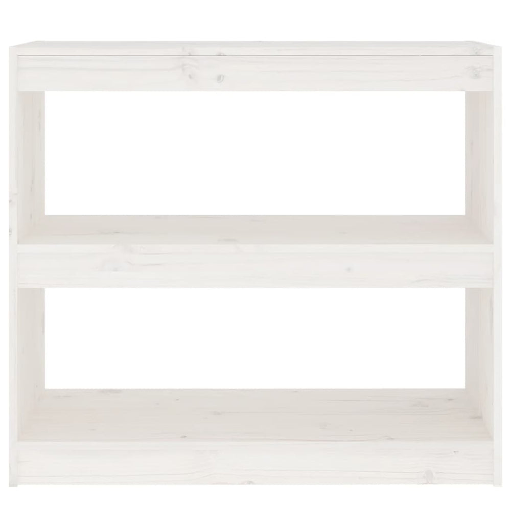 Boekenkast/kamerscherm 80x30x71,5 cm massief grenenhout wit MeubelReus