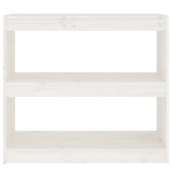 Boekenkast/kamerscherm 80x30x71,5 cm massief grenenhout wit MeubelReus