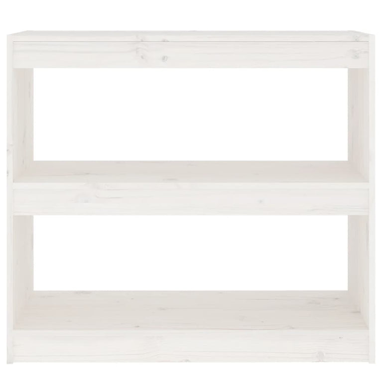 Boekenkast/kamerscherm 80x30x71,5 cm massief grenenhout wit MeubelReus