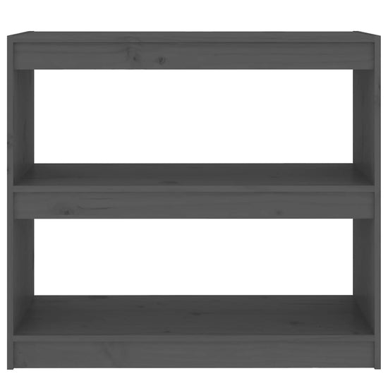 Boekenkast/kamerscherm 80x30x71,5 cm massief grenenhout grijs MeubelReus