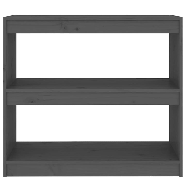 Boekenkast/kamerscherm 80x30x71,5 cm massief grenenhout grijs MeubelReus
