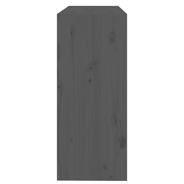 Boekenkast/kamerscherm 80x30x71,5 cm massief grenenhout grijs MeubelReus